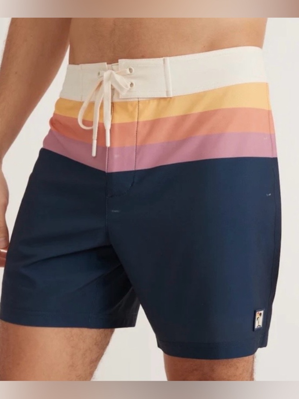 Marine Layer Ombre Stripe Board Short - 6" Size M Surfer Vaca Beach